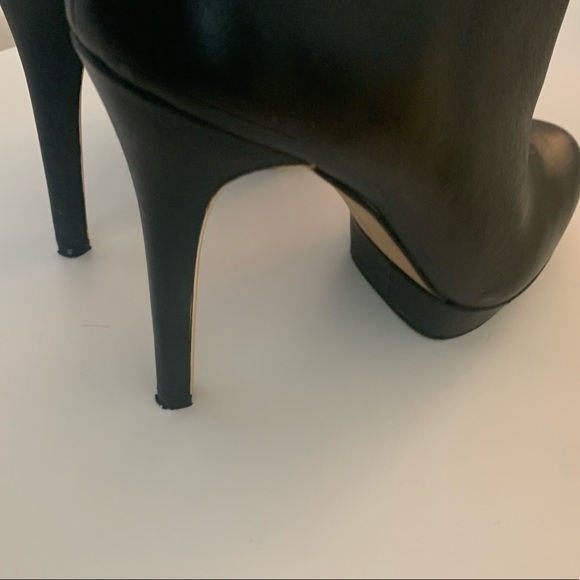 Vince Camuto Black & Gold Leather Stiletto Bootie - Picture 7 of 11